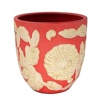 高さは、30cm陶器 植木鉢 おしゃれ 陶器鉢 マルグリットM(2色)＜ 12cm 4号 穴あり